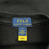 Age 7 Polo By Ralph Lauren Sweatshirt - Small Black Cotton