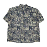 Ho Aloha Floral Hawaiian Shirt - 2XL White Cotton