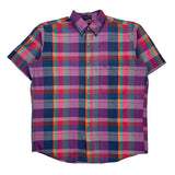 Gant Checked Short Sleeve Shirt - Large Multicoloured Cotton Blend