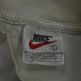 Made In USA Nike Long Sleeve T-Shirt - Large White Cotton