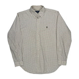 Ralph Lauren Checked Shirt - Large Cream Cotton