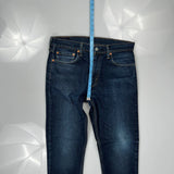Levis Slim Fit Jeans - 33W 30L Dark Wash Cotton