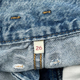 Levis Denim Shorts - 26W UK 8 Blue Cotton