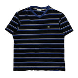 Lacoste Striped T-Shirt - 2XL Blue Cotton