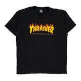 Thrasher Graphic T-Shirt - Medium Black Cotton