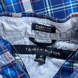 Tommy Hilfiger Checked Short Sleeve Shirt - Medium Blue Cotton