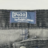 Polo By Ralph Lauren Cord Trousers - 35W 26L Grey Corduroy