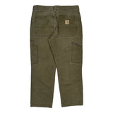 Carhartt Double Knee Carpenter Trousers - 31W 30L Green Cotton