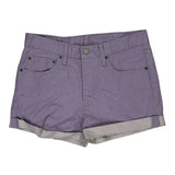 Levis Denim Shorts - 32W UK 12 Purple Cotton