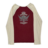 Metro, Cedar Rapids, Ia Harley Davidson Graphic Long Sleeve T-Shirt - Small Cream Cotton