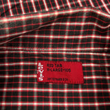 Levis Checked Short Sleeve Shirt - XL Red Cotton