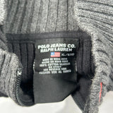 Ralph Lauren 1/4 Zip - XL Black Cotton