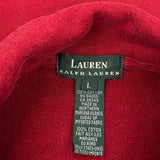Ralph Lauren 1/4 Zip - Large Red Cotton