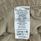 Carhartt Carpenter Trousers - 34W 34L Beige Cotton