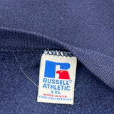 Made In USA Russell Athletic College Sweatshirt - 2XL Navy Cotton