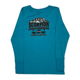 Scorpion Harley-Davidson Chandler, Arizona Harley Davidson Long Sleeve T-Shirt - Small Blue Cotton