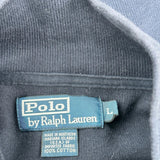 Polo By Ralph Lauren 1/4 Zip - Large Navy Cotton