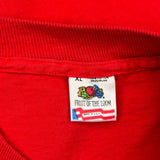 Chicago Bulls Fruit Of The Loom Graphic T-Shirt - XL Red Cotton