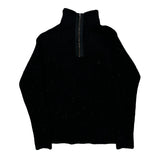 Age 7 Burberry London 1/4 Zip - Small Black Wool