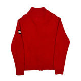 Tommy Hilfiger Spellout Zip Up - XL Red Cotton