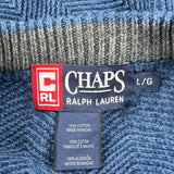 Chaps Ralph Lauren Oversized Jumper - Large Blue Cotton