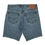 Levis Denim Shorts - 32W 10L Light Wash Denim