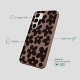 Chocolate Brown Earthy Blooms Samsung Galaxy S23 Case