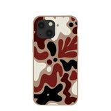 Chocolate Brown Earthy Curves iPhone 13 Mini Case