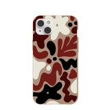 Chocolate Brown Earthy Curves iPhone 14 Plus Case