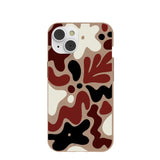 Chocolate Brown Earthy Curves iPhone 14 Case