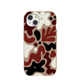 Chocolate Brown Earthy Curves iPhone 15 Case
