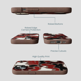 Chocolate Brown Earthy Curves iPhone 15 Case