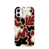 Chocolate Brown Earthy Curves iPhone 16 Plus Case
