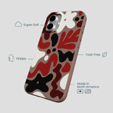 Chocolate Brown Earthy Curves iPhone 16 Plus Case