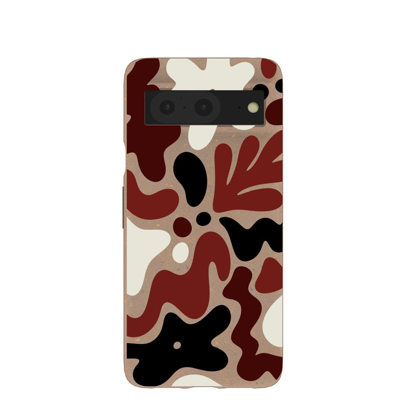 Chocolate Brown Earthy Curves Google Pixel 8 Case