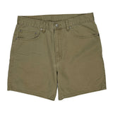 Levis Denim Shorts - 32W 6L Khaki Cotton