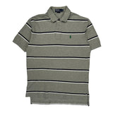 Polo By Ralph Lauren Striped Polo Shirt - Medium Black Cotton