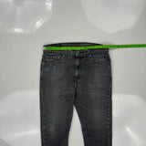 Levis Skinny Fit Jeans - 32W 30L Grey Cotton Blend