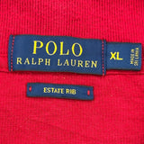 Estate Rib Polo By Ralph Lauren 1/4 Zip - XL Red Cotton