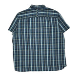 The North Face Checked Short Sleeve Shirt - XL Blue Cotton