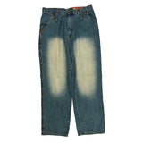 Fusai Wide Leg Jeans - 32W 32L Blue Cotton