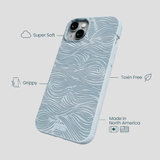 Powder Blue Ebb and Flow iPhone 14 Plus Case