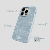 Powder Blue Ebb and Flow iPhone 14 Pro Case