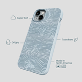 Powder Blue Ebb and Flow iPhone 15 Plus Case