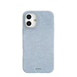 Powder Blue Ebb and Flow iPhone 16 Plus Case