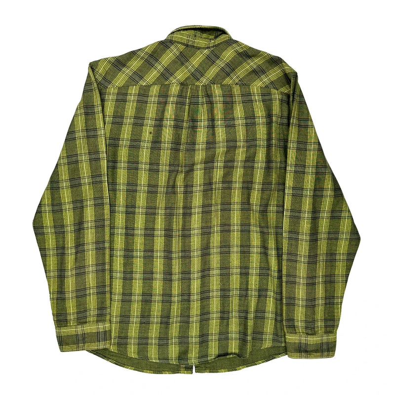 Oakley Checked Flannel Shirt - XL Green Cotton