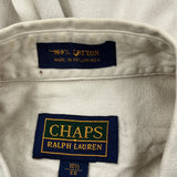 Chaps Ralph Lauren Short Sleeve Shirt - 2XL Beige Cotton