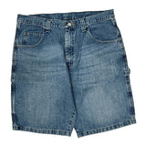 Wrangler Cargo Denim Shorts - 34W 9L Blue Denim