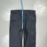 Fubu Cargo Trousers - 38W 34L Blue Cotton