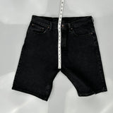 Wrangler Denim Shorts - 32W 10L Black Cotton